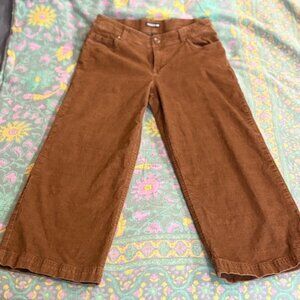 Toad & Co Coaster micro-cord wide leg pants, size 8
